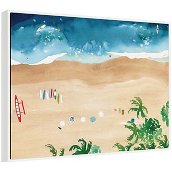 A Day of Play Vibrant by Janet Meinke Lau Framed Canvas Wall Art Print