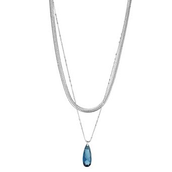 Nine West Teardrop Multi-Chain Necklace