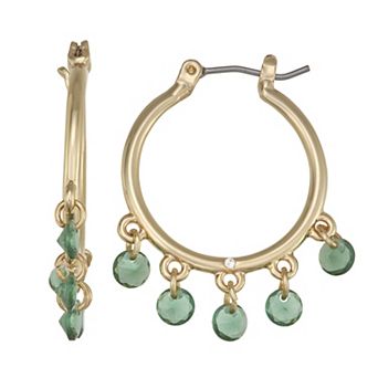 Nine West Gold-Tone Shaky Cry Click It Hoop Earrings