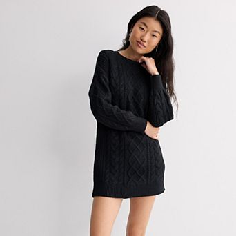 Juniors' SO® Cozy Cable Knit Dress