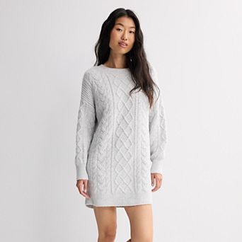Juniors' SO® Cozy Cable Knit Dress