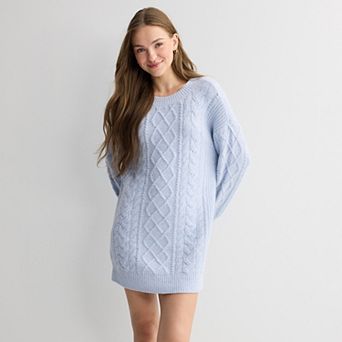 Juniors' SO® Cozy Cable Knit Dress