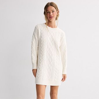 Juniors' SO® Cozy Cable Knit Dress