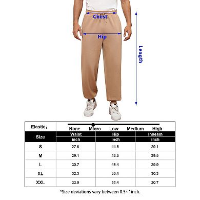 Men's Wide Leg Pants with Side Pockets Sweatpants