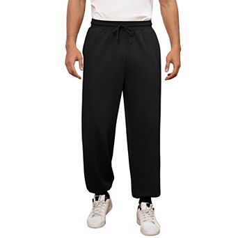 Men's Wide Leg Pants with Side Pockets Sweatpants