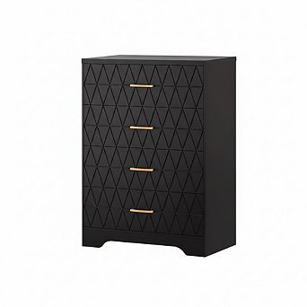 4 Drawer Tall Dressers for Bedroom, Modern Nightstand for Bedside, for Living Room, Hallway