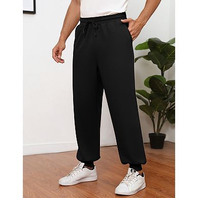 Men's Wide Leg Sweatpants with Side Pockets