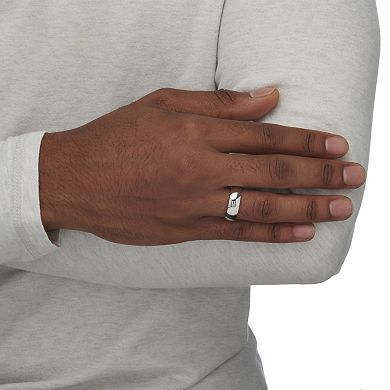 Stainless Steel Inspirational Message Wedding Band Ring 7mm