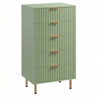 Modern 5 Drawer Dresser48" Tall Wooden Chest with Deep Storage,for Bedroom, Living Room, Kids Room