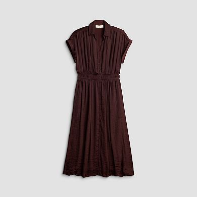 Women's Tracy Evans Short Sleeve Button Down Midi Dress
