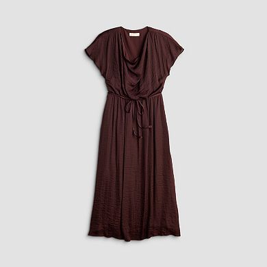 Women's Tracy Evans Satin Cowl Neck Cap Sleeve Maxi Dress