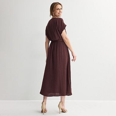 Women's Tracy Evans Satin Cowl Neck Cap Sleeve Maxi Dress