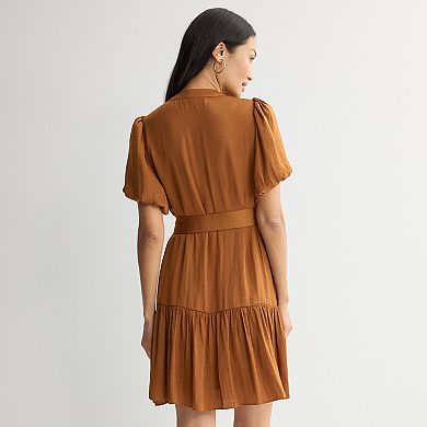 Women's Tracy Evans Split Round Neck Short Sleeve Mini Dress