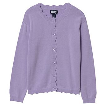 Girls 2-16 Lands' End Scalloped Hem Cardigan