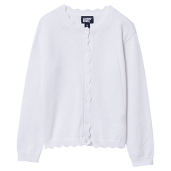 Girls 2-16 Lands' End Scalloped Hem Cardigan