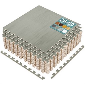 Sorbus 20 Tiles 80 Sq ft Interlocking Floor Foam Tile Mats - for Home, Playroom, Trade Show