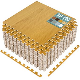 Sorbus 30 Tiles 120 Sq ft Interlocking Floor Foam Tile Mats - for Home, Playroom, Trade Show