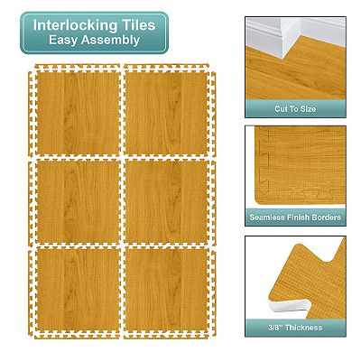 Sorbus 30 Tiles 120 Sq ft Interlocking Floor Foam Tile Mats - for Home, Playroom, Trade Show