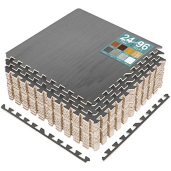 Sorbus 24 Tiles 96 Sq ft Interlocking Floor Foam Tile Mats - for Home, Playroom, Trade Show