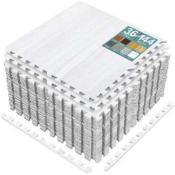 Sorbus 36 Tiles 144 Sq ft Interlocking Floor Foam Tile Mats - for Home, Playroom, Trade Show