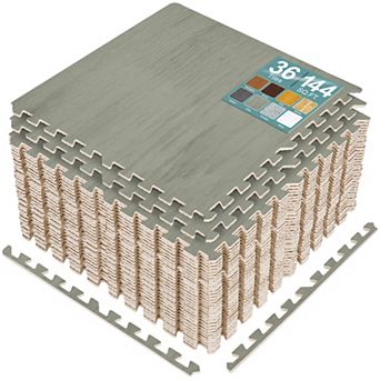 Sorbus 36 Tiles 144 Sq ft Interlocking Floor Foam Tile Mats - for Home, Playroom, Trade Show