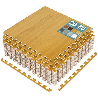 Sorbus 20 Tiles 80 Sq ft Interlocking Floor Foam Tile Mats - for Home, Playroom, Trade Show