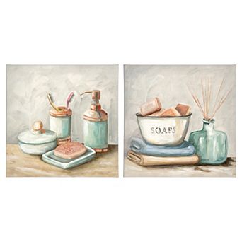 Vanity Space I & II Canvas Wall Art Set of 2