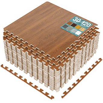 Sorbus 30 Tiles 120 Sq ft Interlocking Floor Foam Tile Mats - for Home, Playroom, Trade Show