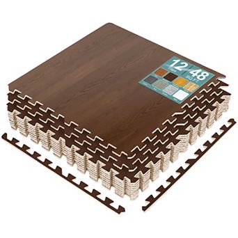 Sorbus 12 Tiles 48 Sq ft Interlocking Floor Foam Tile Mats - for Home, Playroom, Trade Show