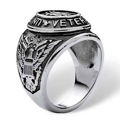Men's Veteran Signet Ring in Stainless Steel