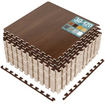 Sorbus 30 Tiles 120 Sq ft Interlocking Floor Foam Tile Mats - for Home, Playroom, Trade Show