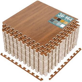 Sorbus 36 Tiles 144 Sq ft Interlocking Floor Foam Tile Mats - for Home, Playroom, Trade Show