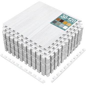 Sorbus 30 Tiles 120 Sq ft Interlocking Floor Foam Tile Mats - for Home, Playroom, Trade Show