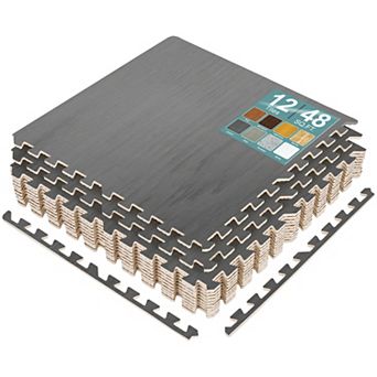 Sorbus 12 Tiles 48 Sq ft Interlocking Floor Foam Tile Mats - for Home, Playroom, Trade Show