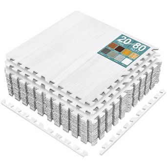 Sorbus 20 Tiles 80 Sq ft Interlocking Floor Foam Tile Mats - for Home, Playroom, Trade Show