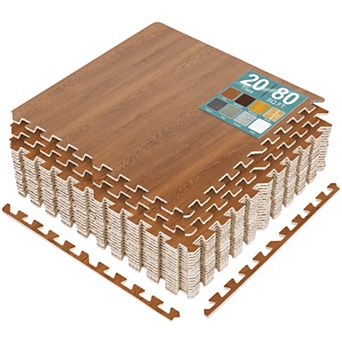 Sorbus 20 Tiles 80 Sq ft Interlocking Floor Foam Tile Mats - for Home, Playroom, Trade Show