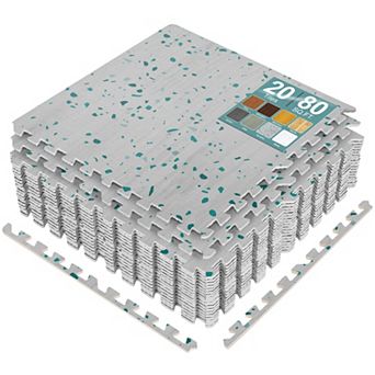 Sorbus 20 Tiles 80 Sq ft Interlocking Floor Foam Tile Mats - for Home, Playroom, Trade Show