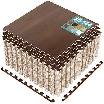 Sorbus 36 Tiles 144 Sq ft Interlocking Floor Foam Tile Mats - for Home, Playroom, Trade Show