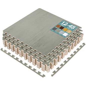 Sorbus 12 Tiles 48 Sq ft Interlocking Floor Foam Tile Mats - for Home, Playroom, Trade Show