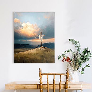 Cross Landscape Canvas Wall Art