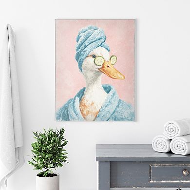 Spa Duck Bathroom Canvas Wall Art
