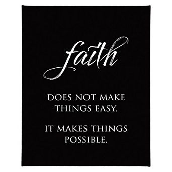 Faith Makes Things Possible Typography Canvas Wall Art