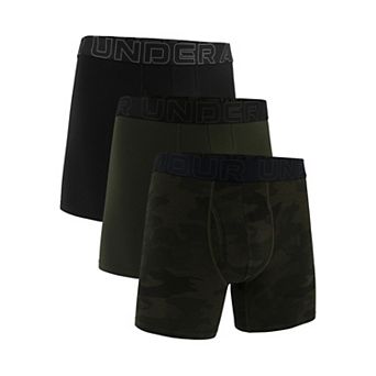 Men's Under Armour 3-Pack Peformance 6-inch Cotton Boxer Briefs