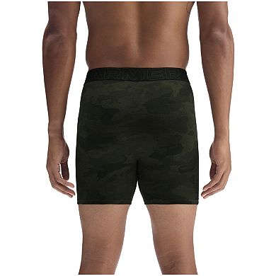 Men's Under Armour 3-Pack Peformance 6-inch Cotton Boxer Briefs