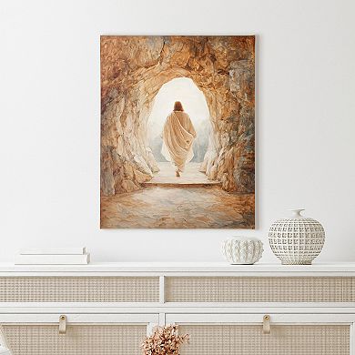 Resurrection Cave Jesus Canvas Wall Art