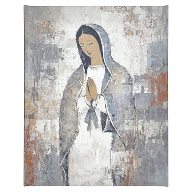 Abstract Virgin Mary Prayer Canvas Wall Art