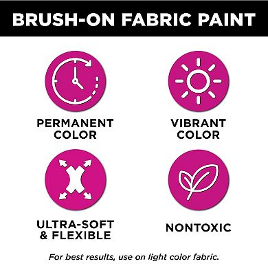 Tulip Brush-On Fabric Paint Essentials 19-Piece Craft Kit