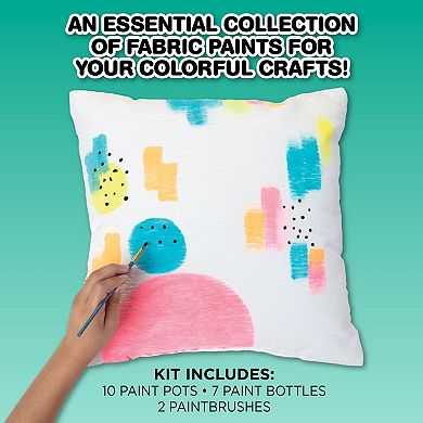 Tulip Brush-On Fabric Paint Essentials 19-Piece Craft Kit