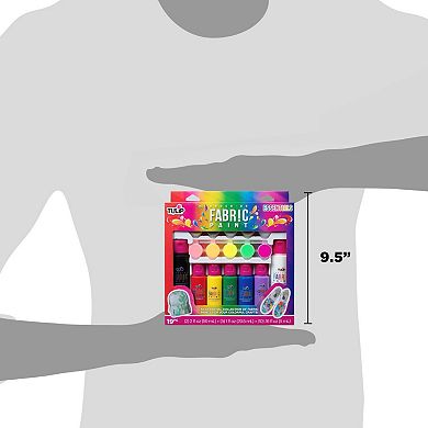 Tulip Brush-On Fabric Paint Essentials 19-Piece Craft Kit