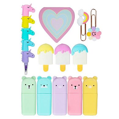 Tulip Sweet Life 16-Piece Stationery Kit with Colorful Accessories